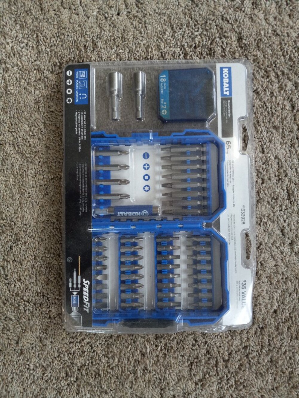 Kobalt Driving Bit Set 65 pc  New in Package